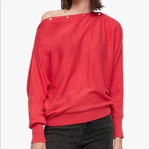 Allsaints Elle sweater M pink/red